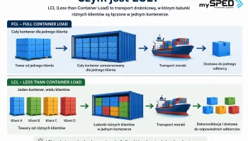 Porównanie transportu FCL oraz LCL