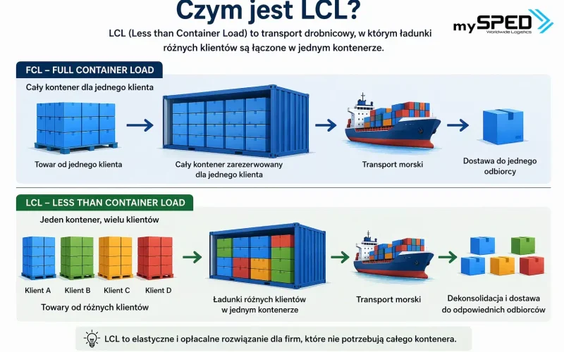 Porównanie transportu FCL oraz LCL