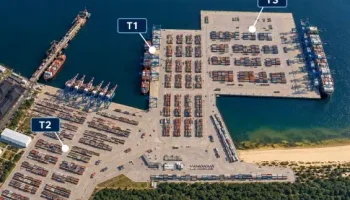 Wizualizacja terminali w porcie Baltic Hub w Gdańsku