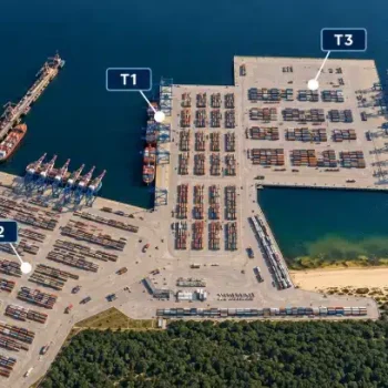 Wizualizacja terminali w porcie Baltic Hub w Gdańsku